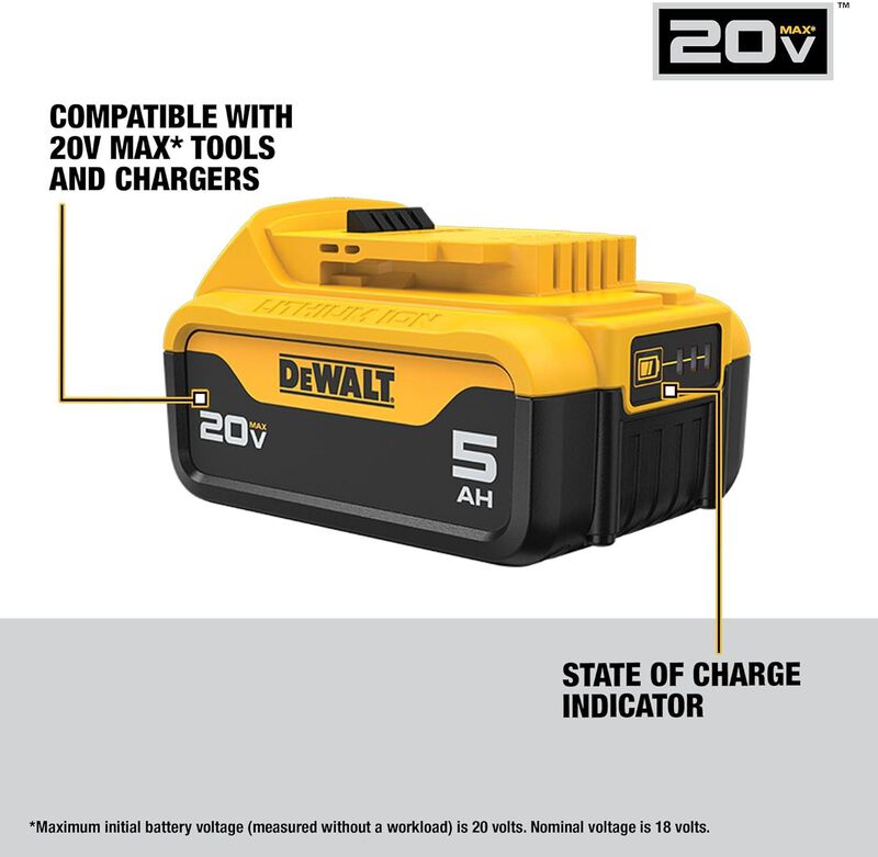 Bater&iacute;a Dewalt Dcb205 20v Max 5ah Litio Alto Re... image number null