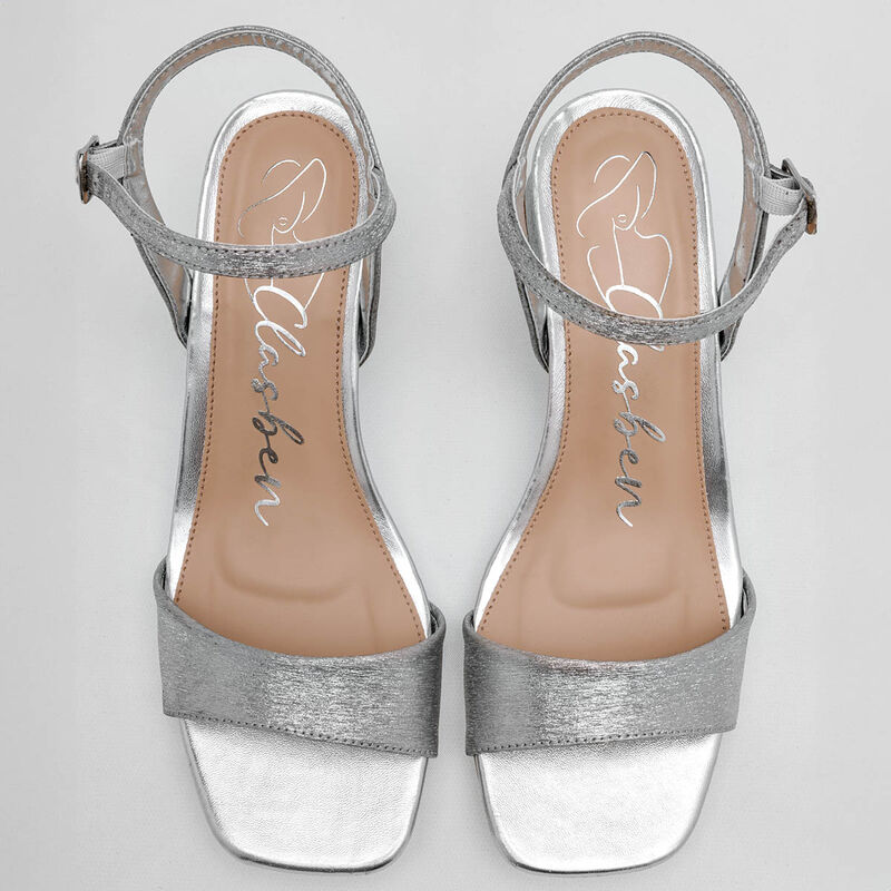 Clasben Zapatillas de fiesta para mujer plata image number null