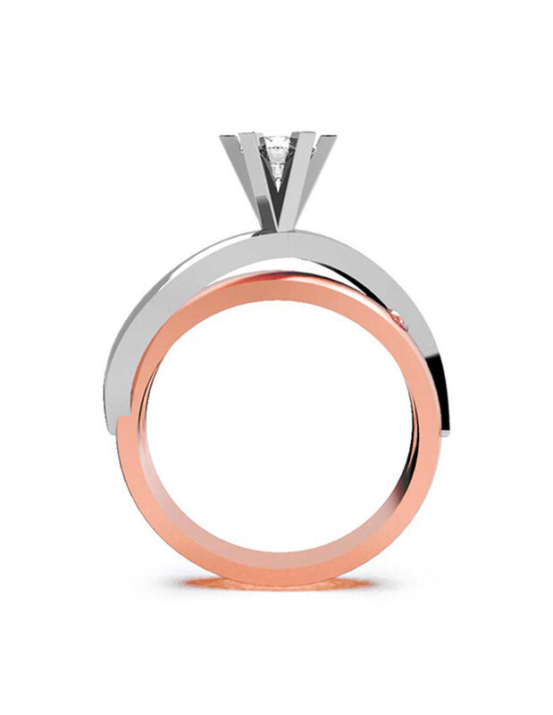 Anillo de Compromiso de 14K con Circonia Talla ... image number null