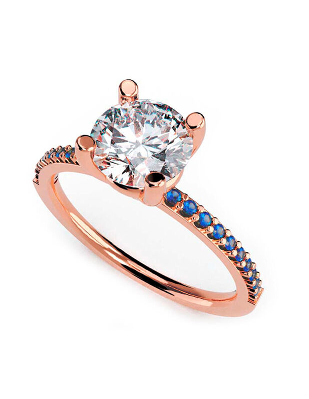 Anillo de Compromiso de 14K con Circonia Talla ... image number null