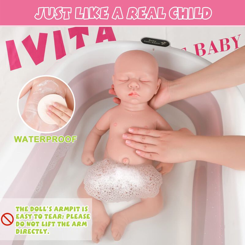 Mu&ntilde;eca Reborn Ivita De Cuerpo Completo De Silic... image number null