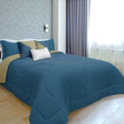 Set de Cama King Size Spring Air Azul Kahki + Protector de Colchón + Almohadas