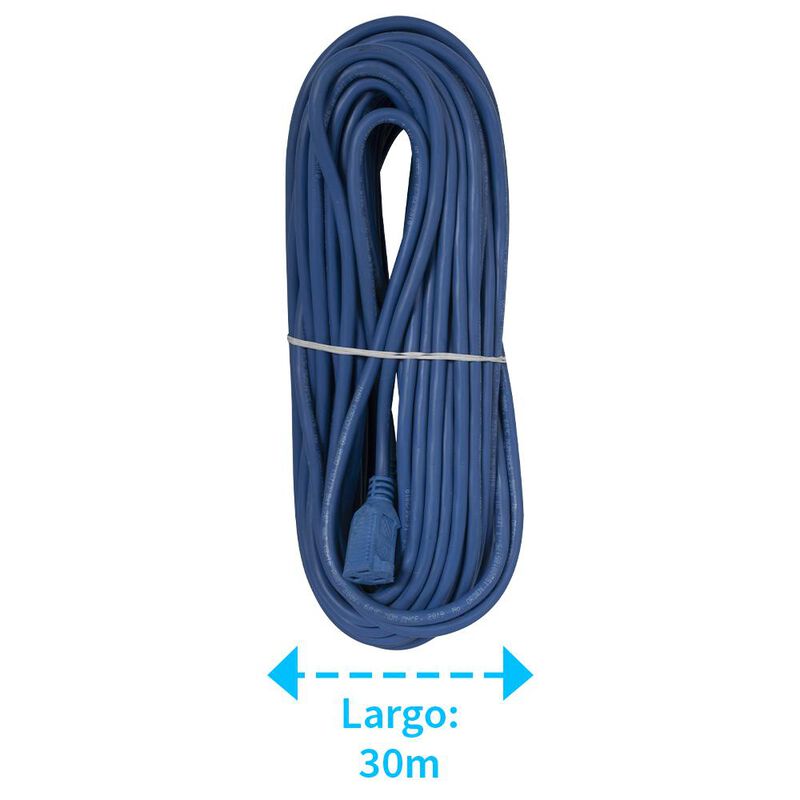 Extensi&oacute;n Uso Rudo Aterriz. Azul, Clavija Recta... image number null