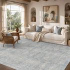 Alfombra De &Aacute;rea Rugxara 183x274 Cm Lavable Azul/beige