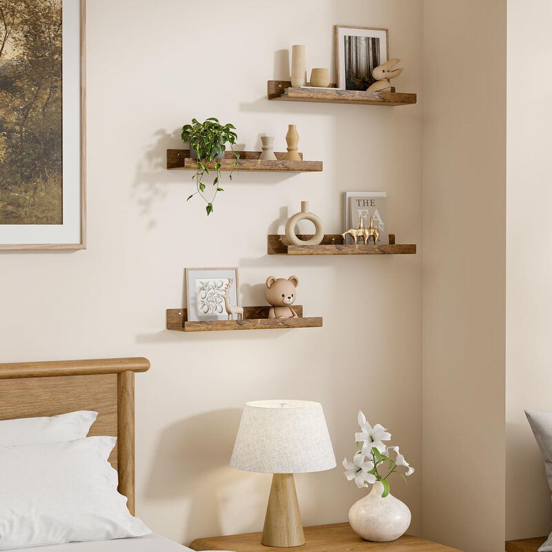 Repisas Upsimples 38 cm estilo madera r&uacute;stica -... image number null