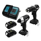 Kit Rotomartillo Inalambrico Y Atornillador Impacto 1/4 Makita Dlx2414x7b