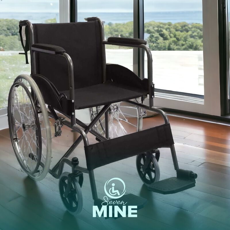 Silla de Ruedas Todo Terreno Plegable con Cintu... image number null
