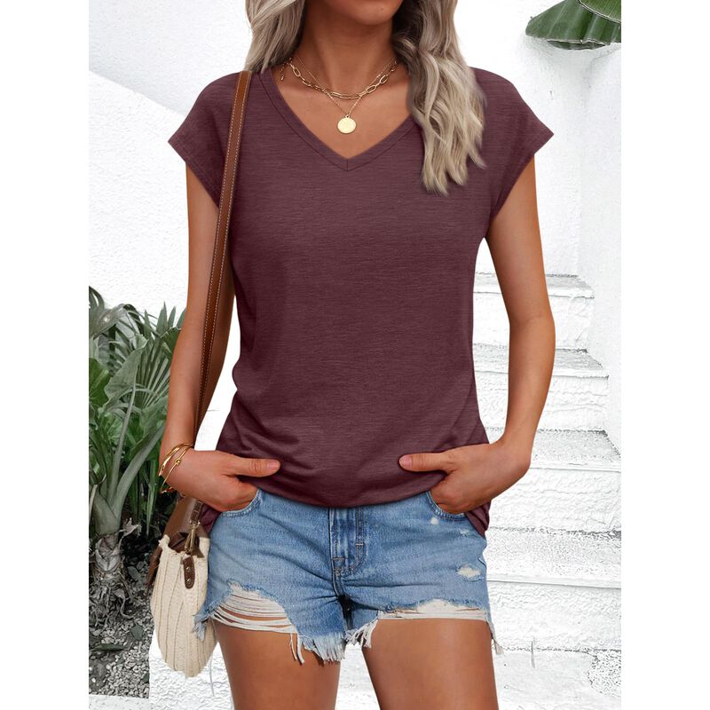 Camiseta Automet Cuello En V Mangas Cap Color V... image number null