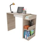 Escritorio  Shelf con Estanter&iacute;a Lateral, Repisas Abiertas para Libros y Accesorios, Gris