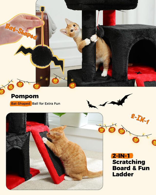 &Aacute;rbol Para Gatos Pawz Road 76 cm G&oacute;tico Con 2 C... image number null