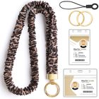 Cord&oacute;n Porta Identificaci&oacute;n Honsio Con Coleta Y Estampado De Leopardo