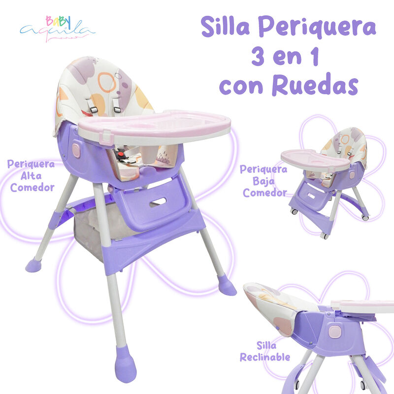 Silla periquera 3 en 1 con Ruedas Aquila Color-... image number null