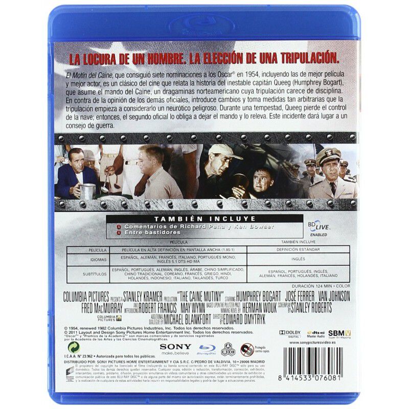 El Mot&iacute;n De Caine [blu-ray] image number null