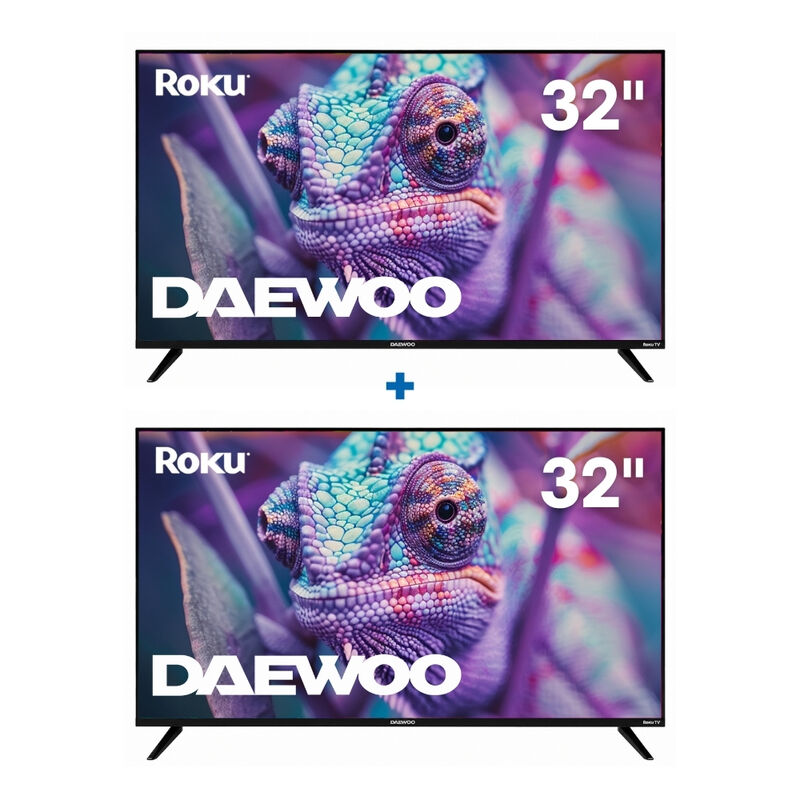 Daewoo  Pack 2 Smart Tv 32 Pulgadas Hd Led Roku... image number null