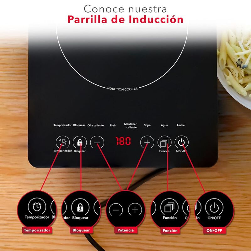 Parrilla de Inducci&oacute;n  RCA Color Negro image number null