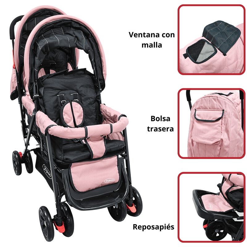 Carriola Doble para Beb&eacute;s Gemelar Plegable con ... image number null