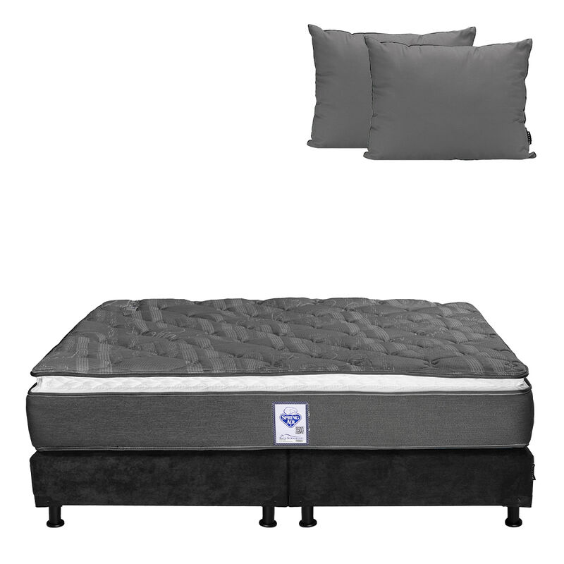 Colch&oacute;n King Size Aries + Box + Almohada 2 Pack image number null
