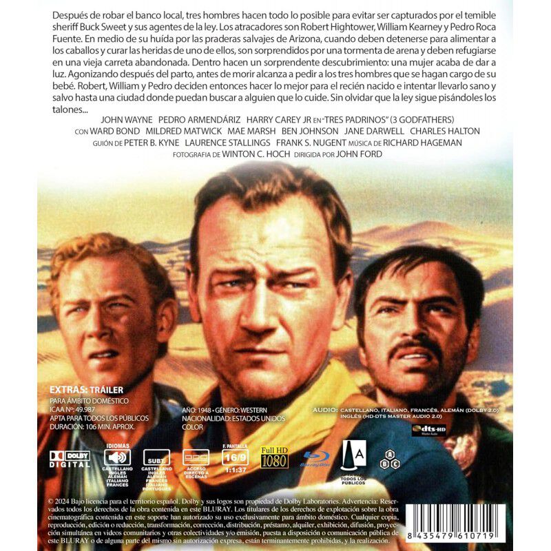 Los Tres Padrinos [blu-ray] (1948) image number null