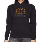 Sudadera Con Capucha Word Art Para Mujer - Namast&eacute; - Negro