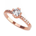 Anillo de Compromiso en Oro Rosa 10K con Circonia -  Talla:4.5/ M430-10R-CZ-45