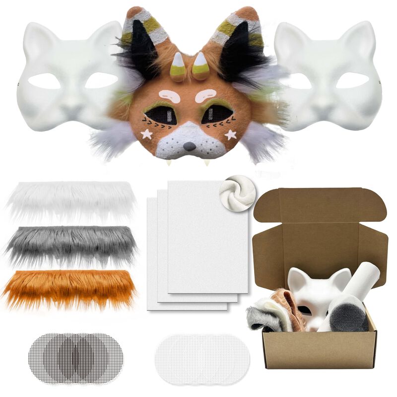 Kit De M&aacute;scara De Gato Diy Con Malla Para Pelo ... image number null