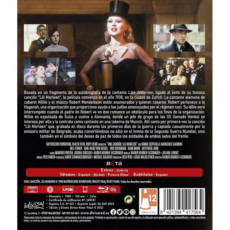 Una Cancion, Lili Marleen (Bly-ray) [Blu-ray] image number null