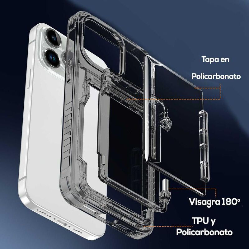 Funda TEKKU TPU Tarjetero para iPhone 15 PRO Hu... image number null