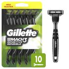 Maquinillas De Afeitar Desechables Gillette Mach3 Sensitive Para Hombre 10 Unidades