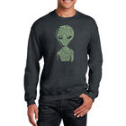 Sudadera De Cuello Redondo Word Art Para Hombre - Alien&iacute;gena - Gris