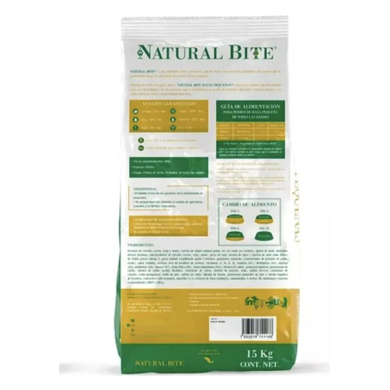 Natural Bite Razas pequeñas 15 Kg Original Sell... image number null
