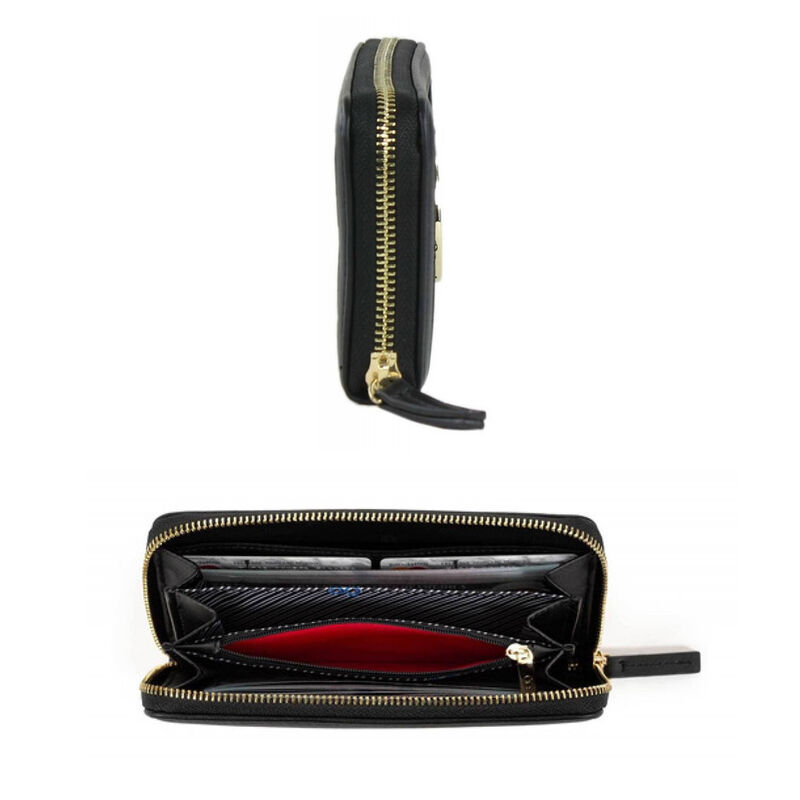 Cartera Cloe Cierre Trama Ic&oacute;nica Color Negro O... image number null