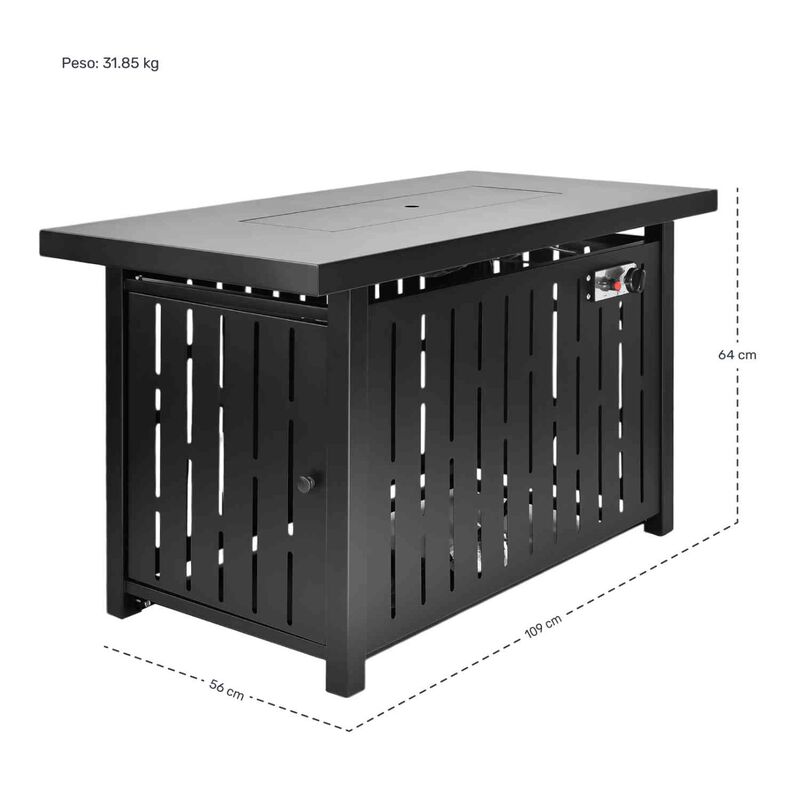 Calentador Fogata Mesa Gas Propano 106x65 Crist... image number null