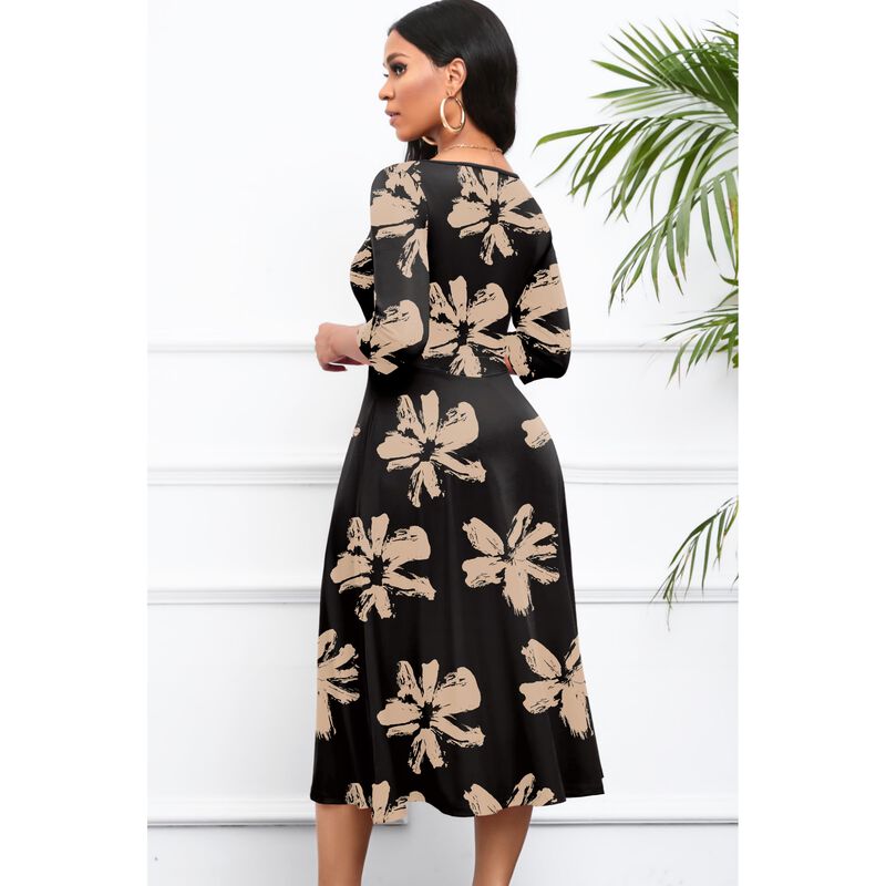 Vestido NMODER Envolvente Midi, Falda Acampanad... image number null