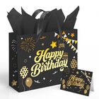 Bolsa De Regalo Sipthene 33 cm Negra De Cumplea&ntilde;os (1 pza)