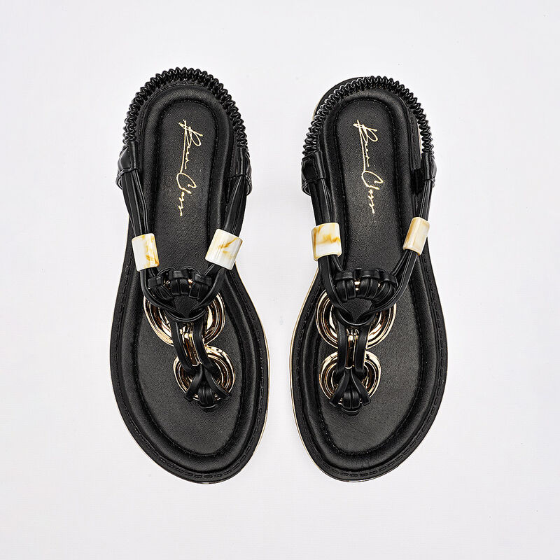 Been Class sandalia piso para mujer negro cod 1... image number null