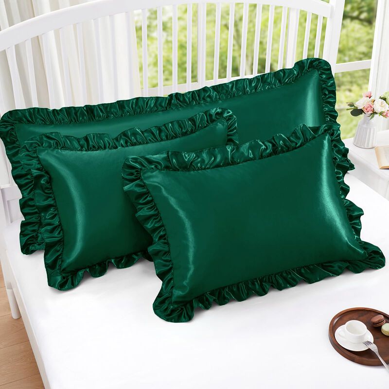 Funda De Almohada Homiest Queen Verde Negruzco ... image number null