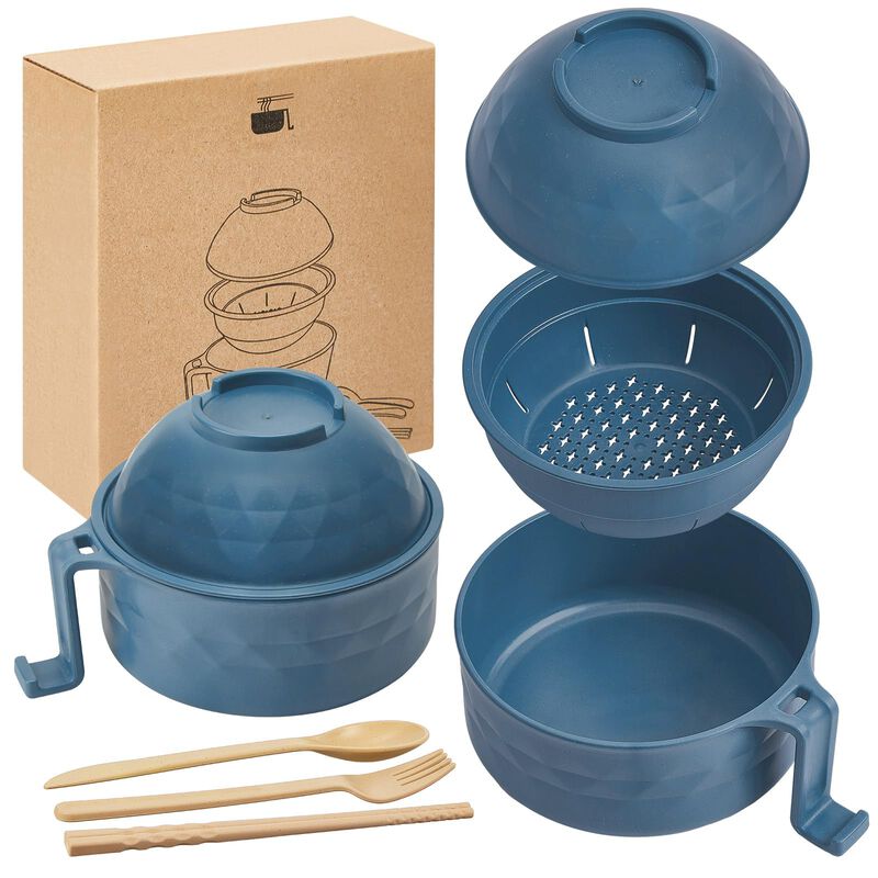 Cocina De Ramen Romooa 940 ml Azul Oscuro Con U... image number null
