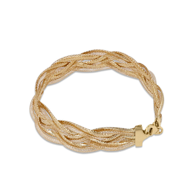 Pulsera De Oro Amarillo 10k (19cm Aprox) image number null