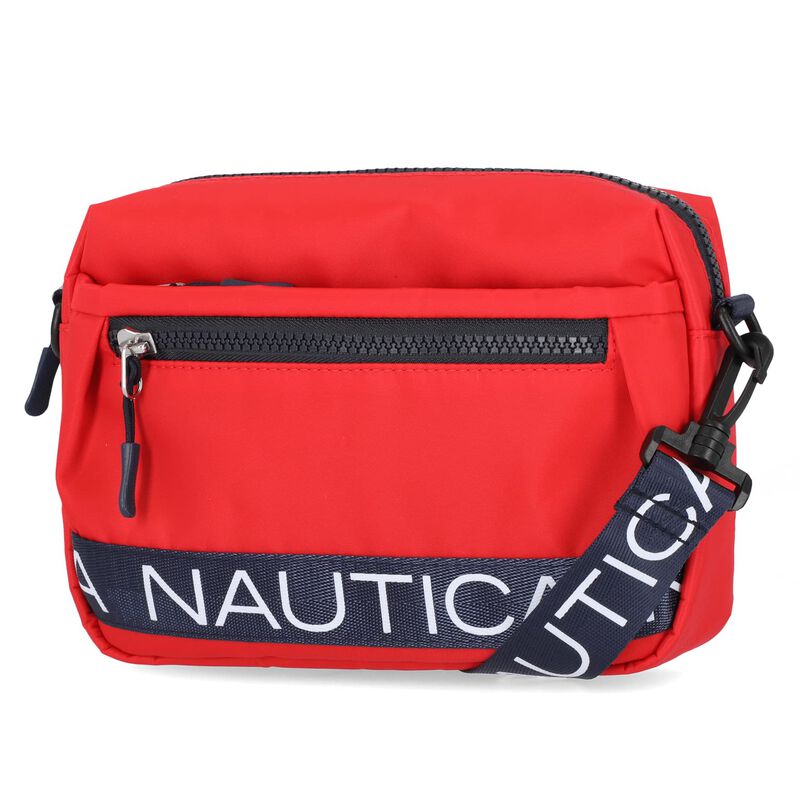Bandolera Nautica Puf De Nylon Rojo Para Mujer image number null