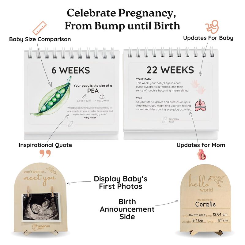 Calendario de Embarazo Newborn Nest + Marco de ... image number null