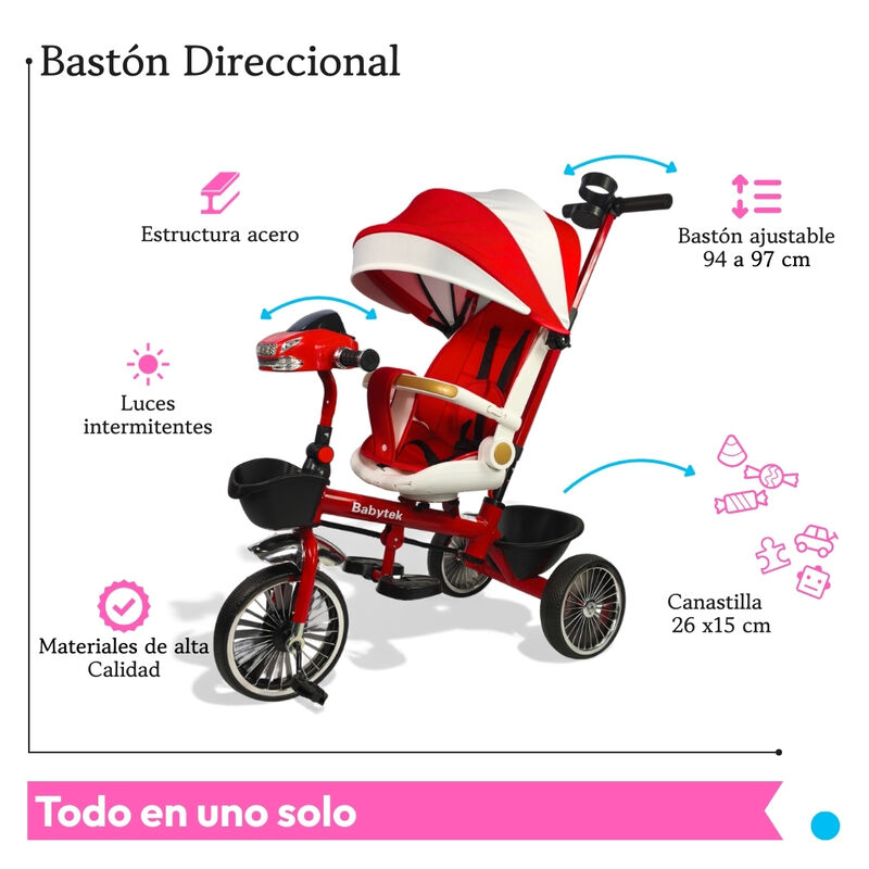 Triciclo Infantil Evolutivo Carriola Para Beb&eacute; ... image number null