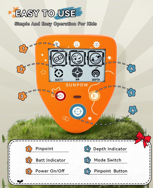 Detector De Metales Sunpow Para Ni&ntilde;os Impermeab... image number null