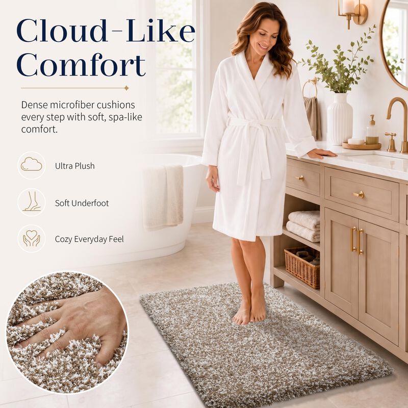 Alfombra De Ba&ntilde;o Yimobra 112x61 Cm Suave Y Anti... image number null