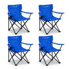 4 Sillas de Camping Plegable Aquila de Capacidad 120 Kg Azul