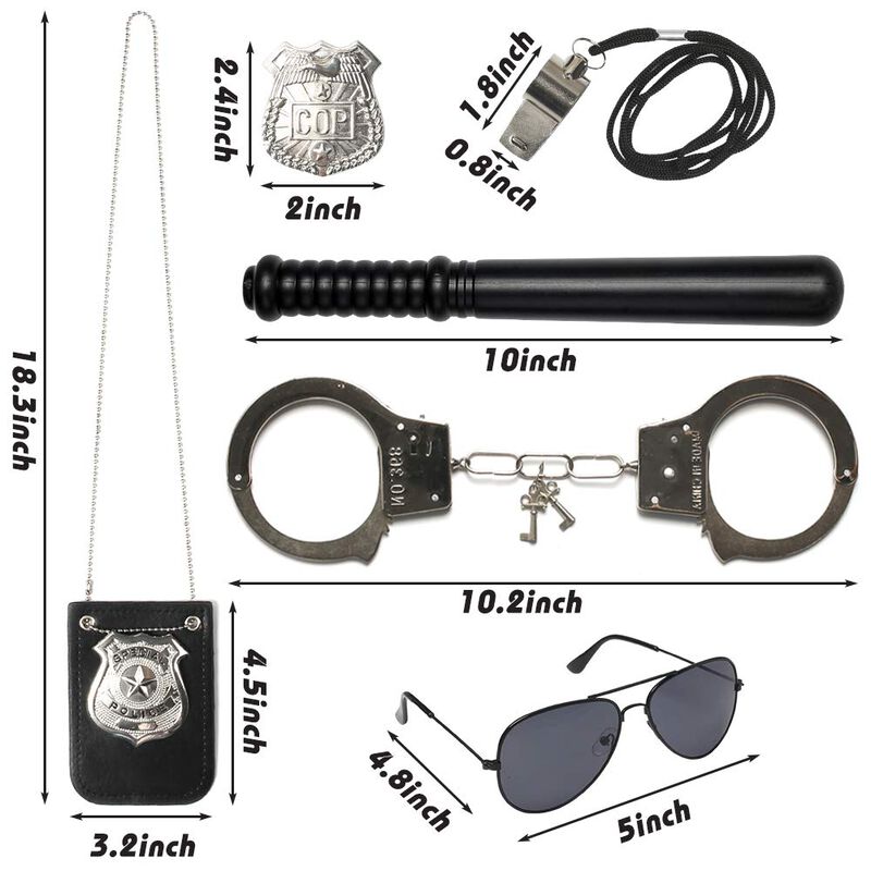Juego De Juguetes Police Pretend Play Con 3 Nut... image number null