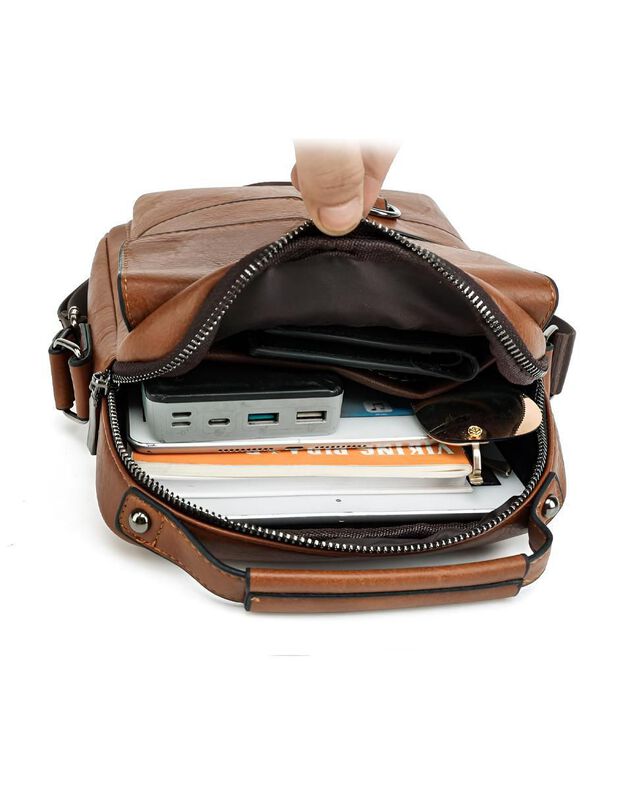 Bolsa Bandolera Elego De Cuero Para Hombre image number null