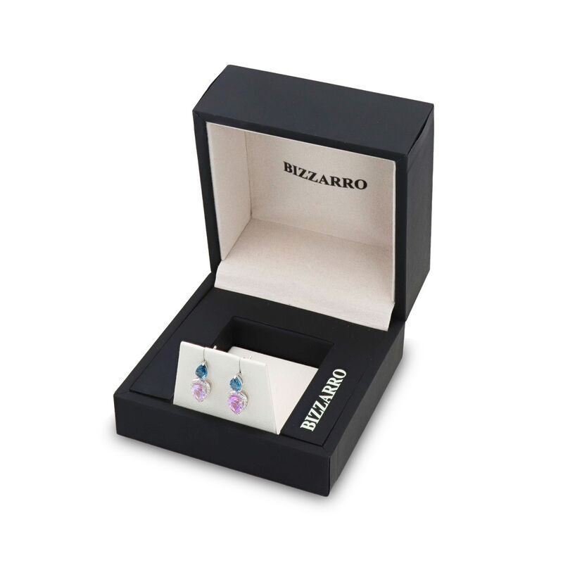 Aretes De Oro Blanco 10k Con 11pts De Diamante ... image number null