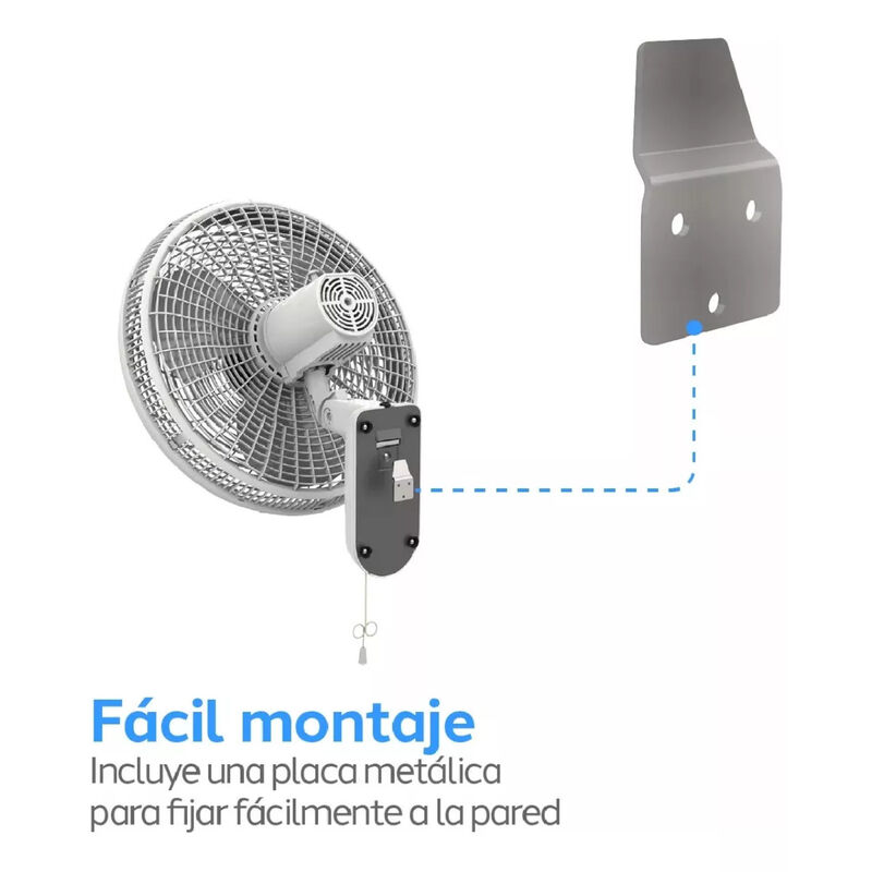Ventilador de Pared 16" NAVIA M016P 3 Velocidad... image number null