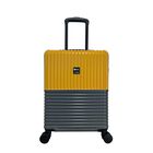 MALETA CARRY ON VIAJE RÍGIDA DE 20" AMARILLO CON GRIS