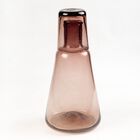 Jarra de Buró de Vidrio Soplado Amatista Marea Baja